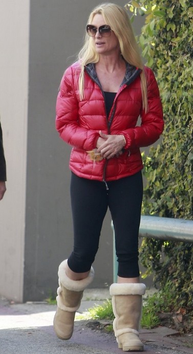 Nicollette Sheridan's Sheepskin Boots