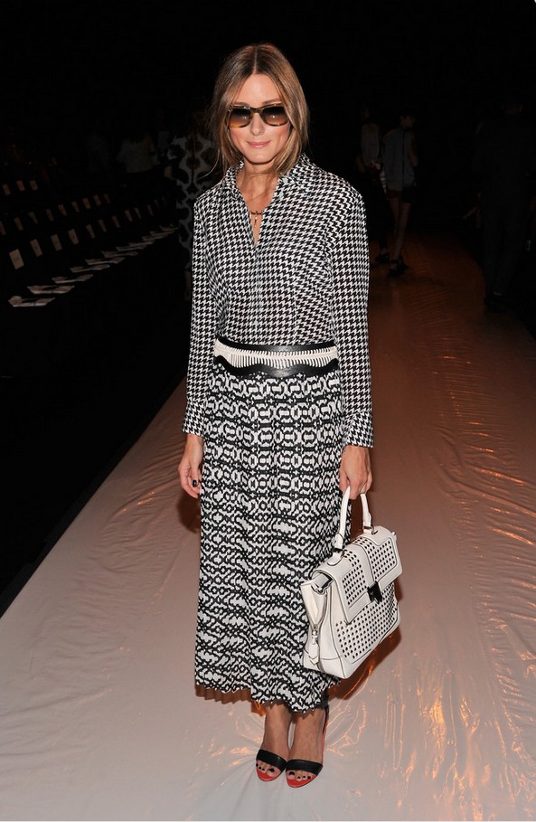 Olivia Palermo: Long Patterned Skirt