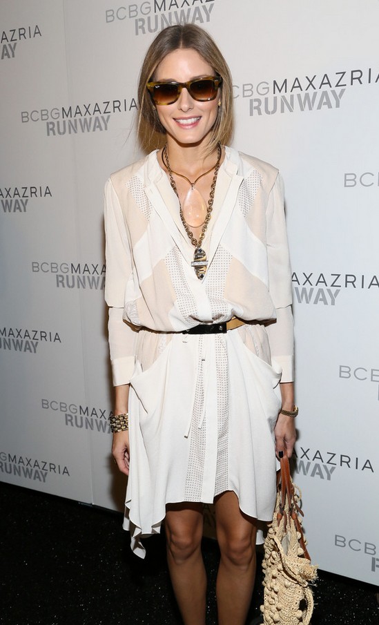 Olivia Palermo: Loose White Shirtdress