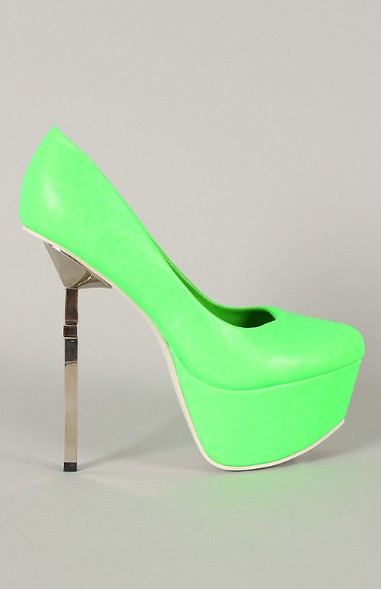 Privileged Mystery Neon Metallic Cross Platform Pump