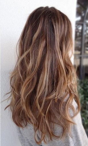 Really Long Brown Ombre Wavy Hairstyle