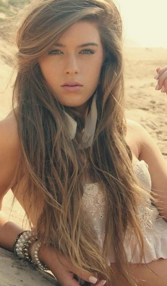 Really Long Brunette Wavy Hairstyle