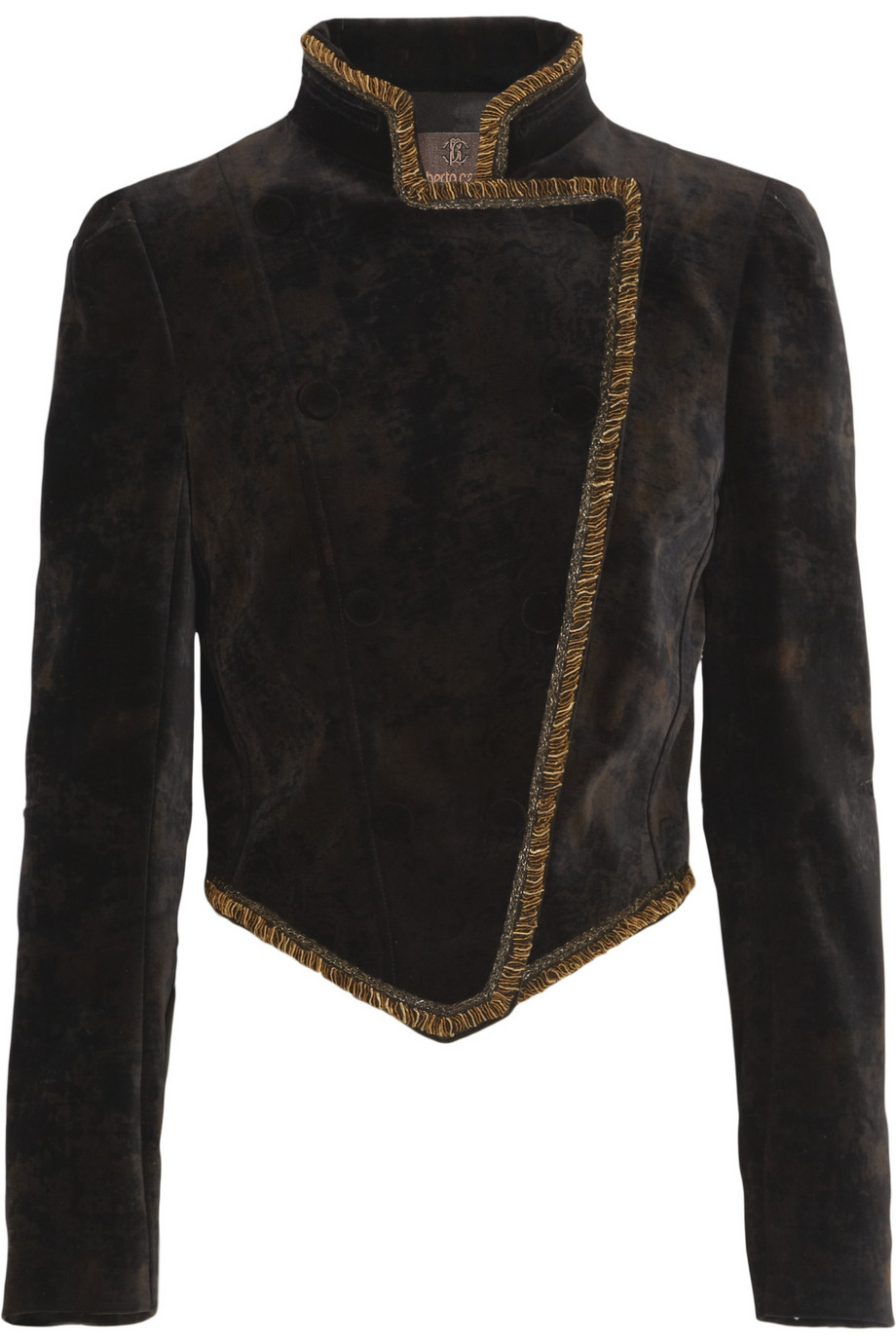 Roberto Cavalli black and brown jacket