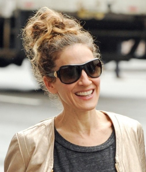 Sarah Jessica Parker Long Hairstyle: Fluffy Updo