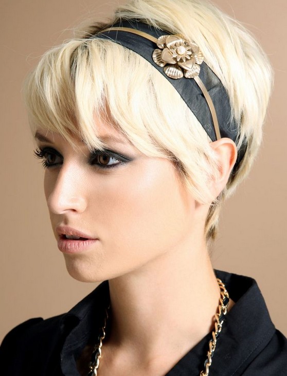 Short Blonde Pixie Cut