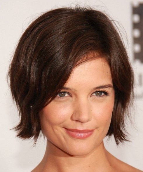 Short Bob Haircut with a Deep Side Part