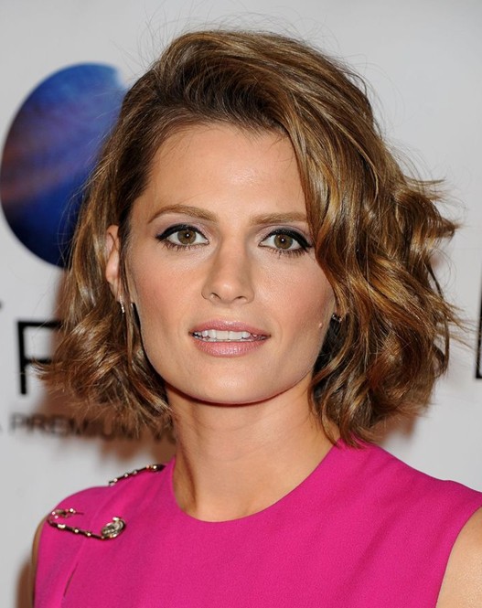 StanaKatic’s Hairstyle: Wavy Curly Brown Bob Hairstyle for Women