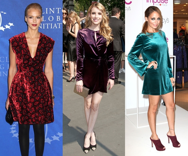 celebrities-wearing-velvet-dress