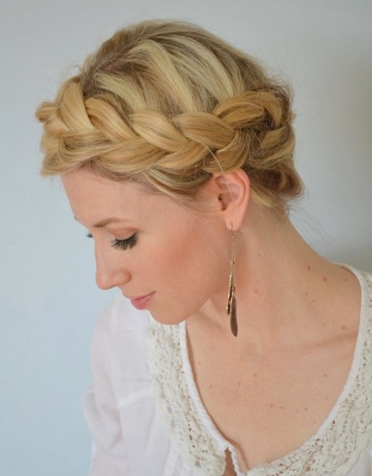 20 Braided Hairstyles Tutorials: Boho Crown Braid for Prom