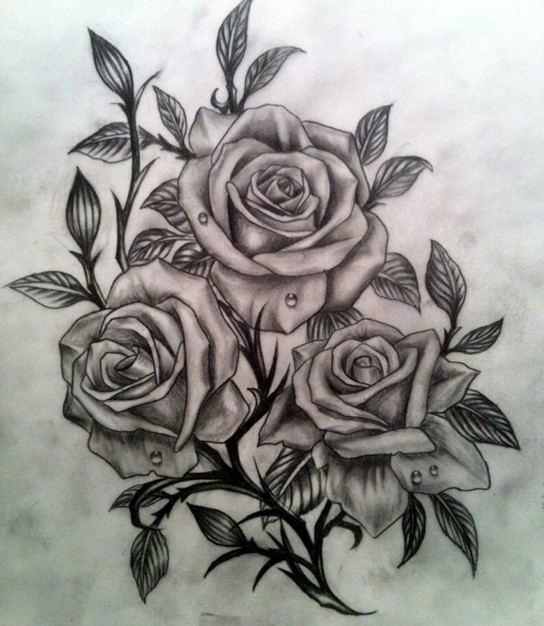 3D Rose Tattoo Designs