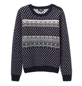 A.P.C. Chamonix Sweater-Black and White Sweater