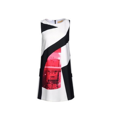 ALICE+OLIVIA Short dress, Multicolor Pattern, Round CollarALICE+OLIVIA Short dress, Multicolor Pattern, Round Collar