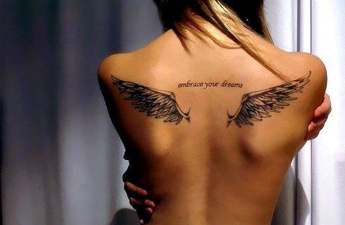 Angel Tattoos Designs: Angel Wings Tattoo on Back
