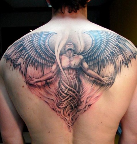 Angel Tattoos Designs: Tied Up Angel Tattoo