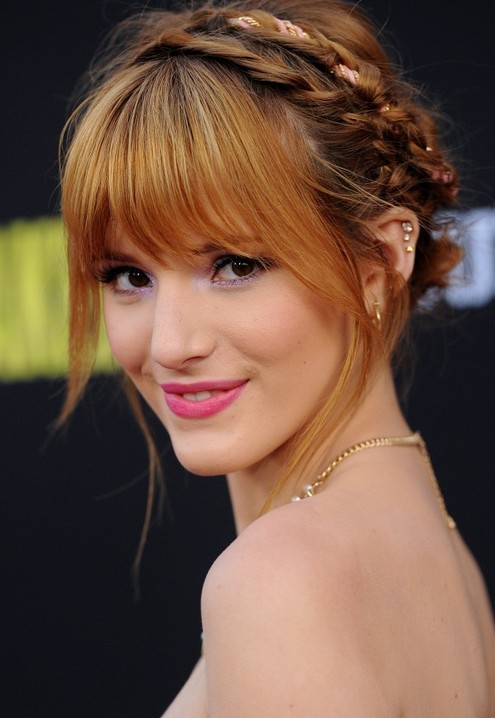 Bella Thorne Long Hairstyle: Pretty Braided Updo