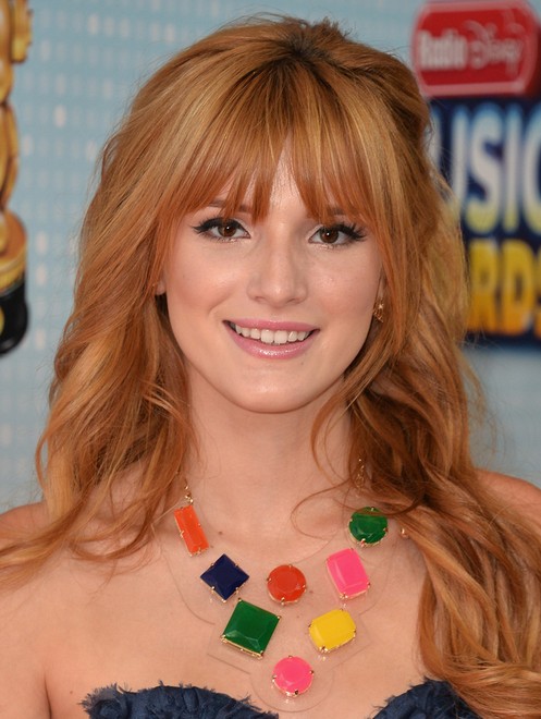 Bella Thorne Long Hairstyle: Red Waves