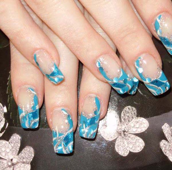 Blue Acrylic Nail Designs