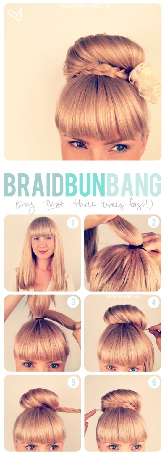 Braided Updo Hairstyles Tutorials: High Bun Updos