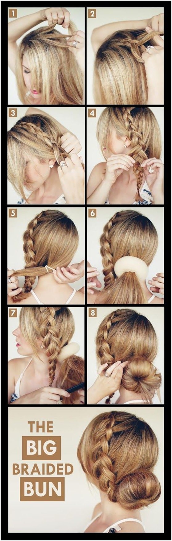 Braided Updo Hairstyles Tutorials: Side Big Braid Bun