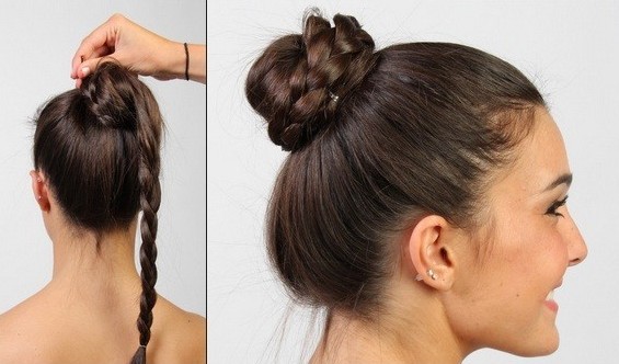 Braided Updo Hairstyles Tutorials: The Double Braid Bun Hairstyle