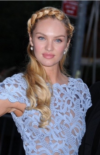 Braided Updo for Long Blond Wavy Hair