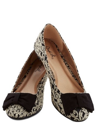 Brocade Prada Ballerina Flat, black