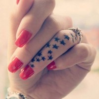 Cool small star tattoo designs: Finger tattoo ideas