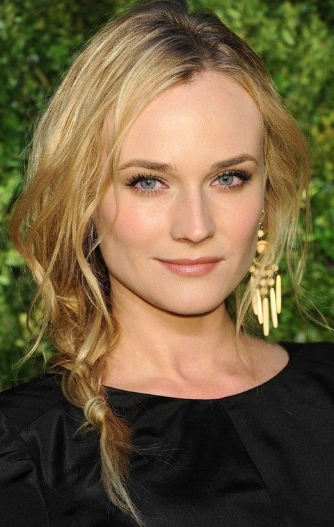 Diane Kruger Hairstyles: Loose Braid