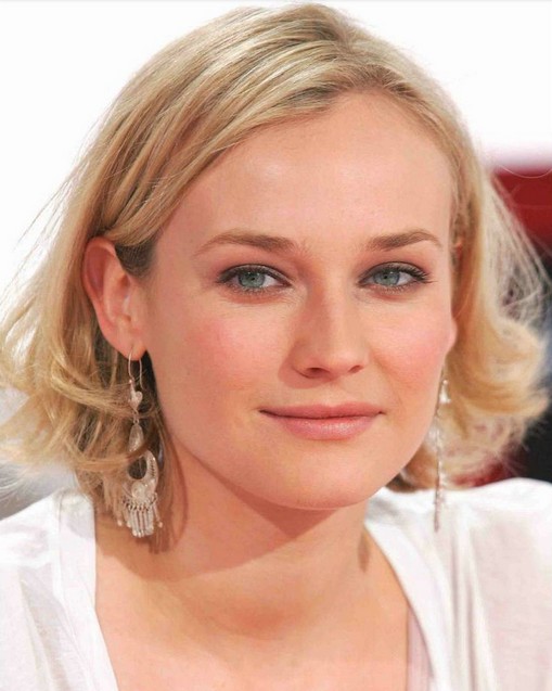 Diane Kruger Hairstyles: Medium Wavy Haircut