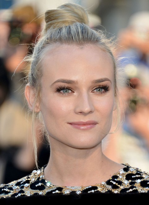 Diane Kruger Hairstyles: Spirited Classic Bun