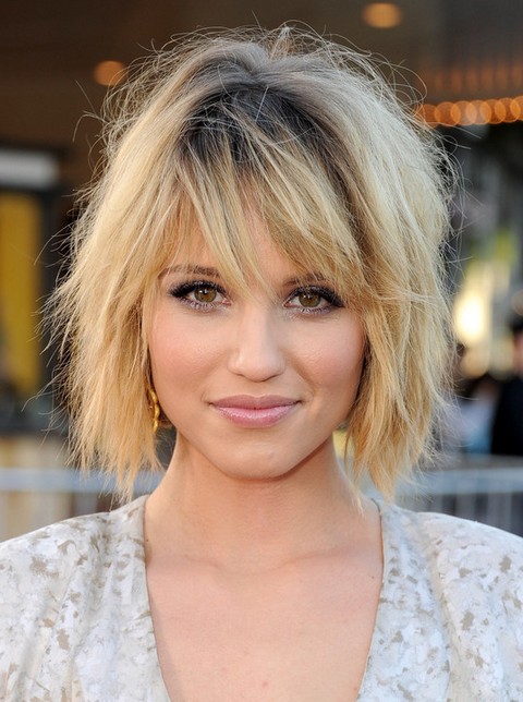 Dianna Agron Hairstyles: Shaggy Bob