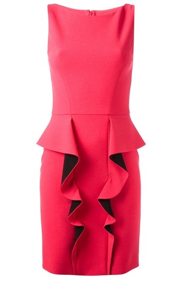 EMILIO PUCCI frill two-tone dress,bright pink