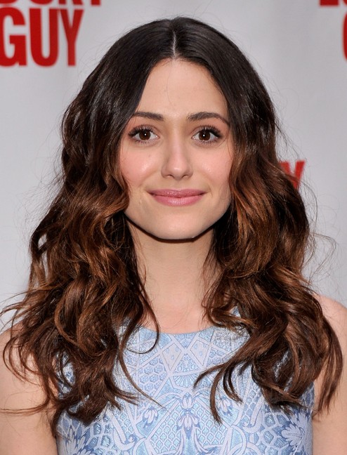Emmy Rossum Long Hairstyle: Big Waves