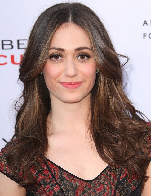 Emmy Rossum Long Hairstyle: Ombre Curls