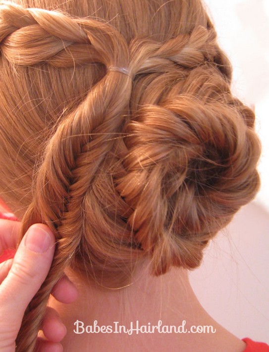 French Braid Tutorials: Fishbone Braid Updos for Girls