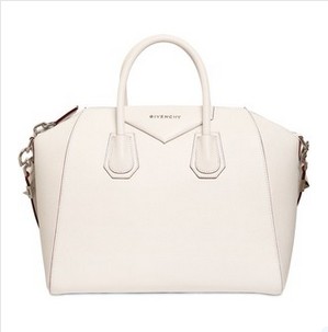 GIVENCHY Medium Antigona GrainedWhite Leather Handbag