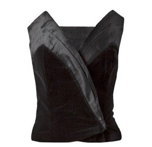 GUCCI VINTAGE trimmed velvet bustier