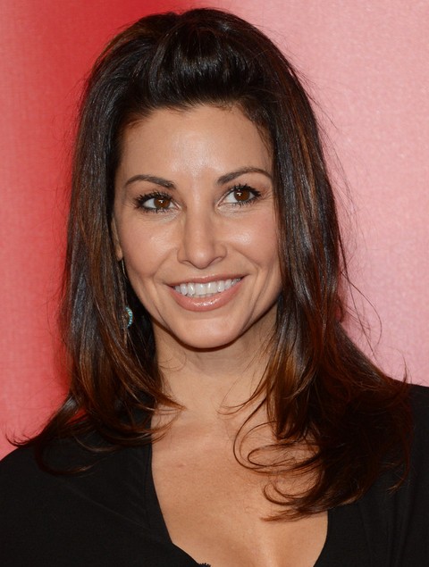 Gina Gershon Hairstyles: Cute Half-up Half-down