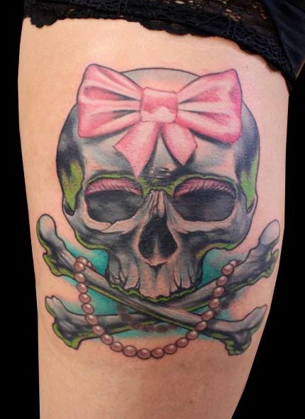 Girlie Skull Tattoo