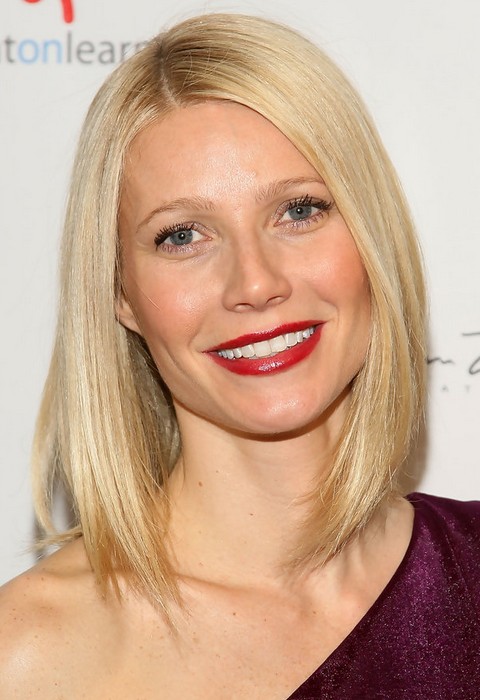 Gwyneth Paltrow Hairstyles: Medium Straight Haircut