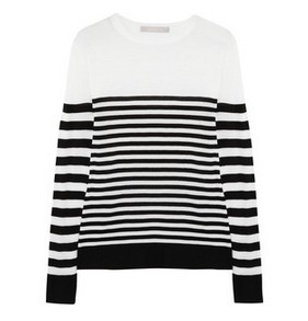 Jason Wu Striped wool sweater-Black and White Sweater