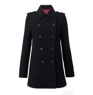 Jigsaw Cashmere Blend Black Peacoat