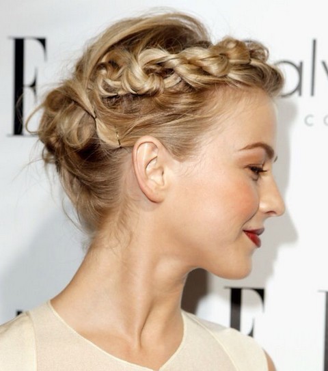 Julianne Hough Hairstyles: Pretty Braided Updo