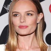 Kate Bosworth Medium Length Hairstyle: Straight Hair with Side Part