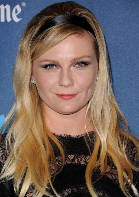 Kirsten Dunst Hairstyles: 2014 Stragight Haircut with Headband