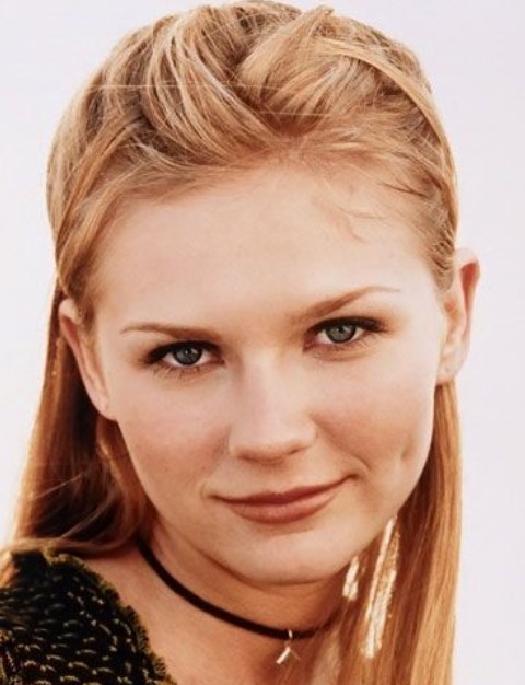 Kirsten Dunst Hairstyles: Cute Half-up Half-down