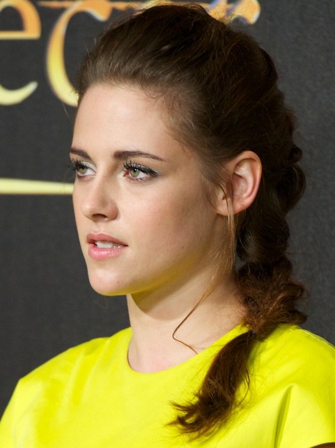 Kristen Stewart Long Hairstyle: Braided Hairstyle