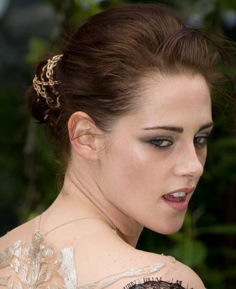 Kristen Stewart Long Hairstyle: Classic Updo