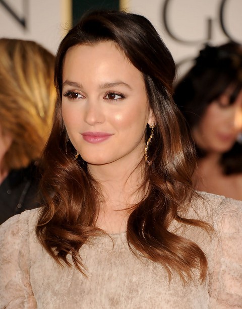 Leighton Meester Hairstyles: Radiant Half-up Half-down