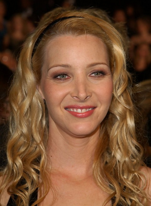 Lisa Kudrow Medium Length Hairstyle: Curls with Headband